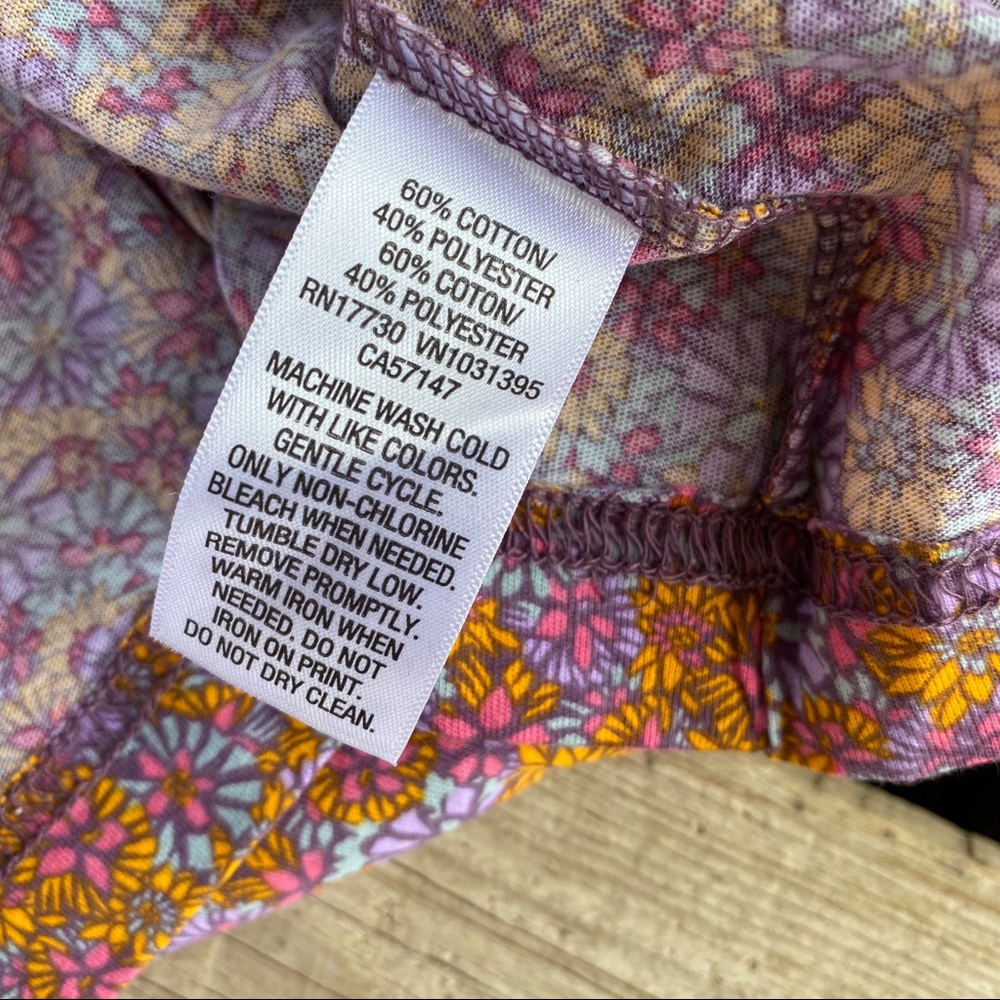 NWT Mossimo supply co pink/yelllow floral 98 top - Picture 5 of 8